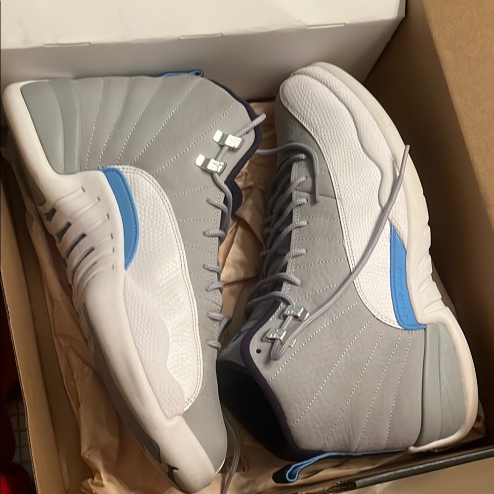 Jordan Gray and White High-Top Sneakers